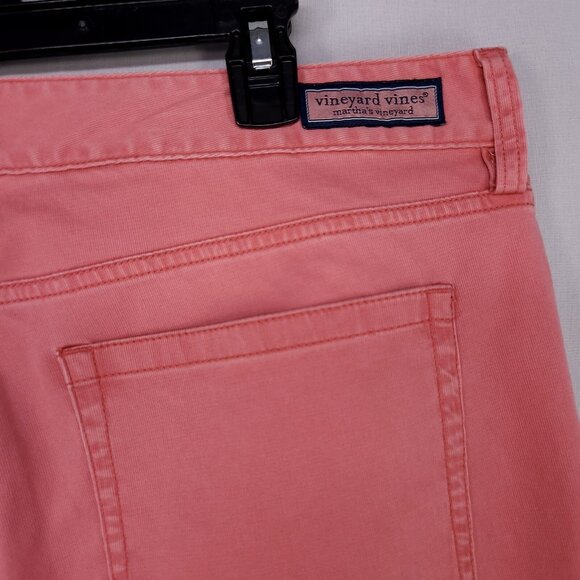Vineyard Vines Slim Pants Mens 36x30 Pink Cotton Preppy Stretch Golf - Picture 15 of 16